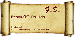 Frankó Dalida névjegykártya